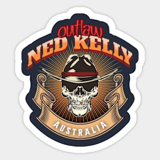 Ned Kelly Outlaw Black Hat Sticker